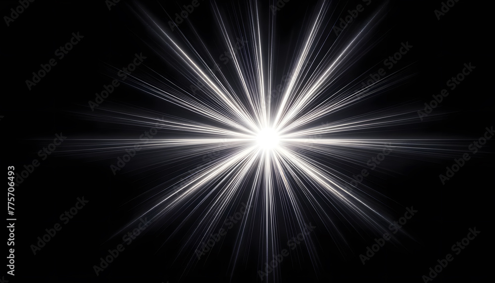 Canvas Prints abstract beautiful rays of light on black background.