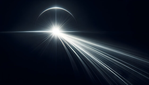 abstract beautiful rays of light on black background.