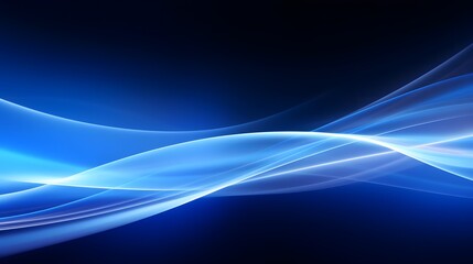 Abstract Design Background, Blue background with smooth lines and glowing light effects, representing technology or digital themes in the style of technology or digital themes.. For Design, Background