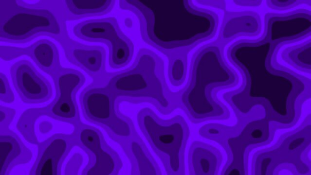 Animated wavy line motion graphic background. Seamless looped Abstract blue motion graphic, Abstract moving topographic map lines. Moving wavy line striped pattern blue background
