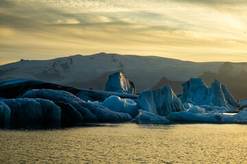 Icebergs in a Icelandic lagoon