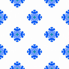 Chevron watercolor pattern. Blue nice boho chic