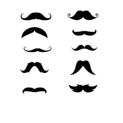 Mustache transparent: Mustache Big Set Transparent Background
