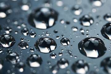 Crystal Clarity: Water Droplets on Glass Surface