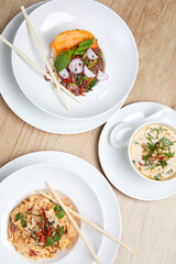 asian set in the restaurant
