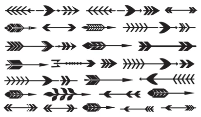 Foto op Plexiglas Arrow icon symbol set, vector illustrations on white background © stockLines