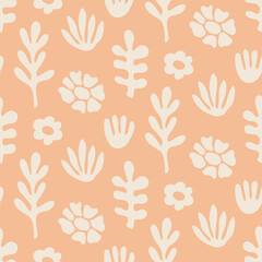 Abstract Botanical Floral Seamless Pattern