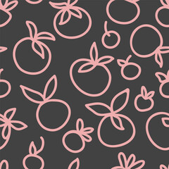Seamless pattern for the Easter holiday. Pattern on dark background. Vector illustration
