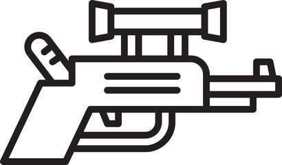Blaster Gun Line Icon