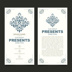 ornament pattern business card design