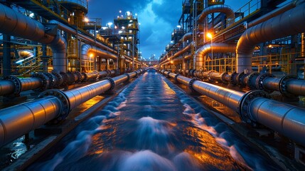 industrial pipelines  - obrazy, fototapety, plakaty