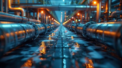 industrial pipelines  - obrazy, fototapety, plakaty