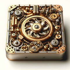 watch mechanism and gears. watch, clock, gear, mechanism, gears, time, metal, machine, clockwork, old, mechanical, wheel, macro,Ai generated 