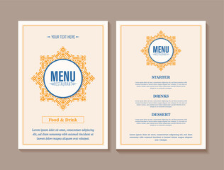 colorful restaurant menu layout design