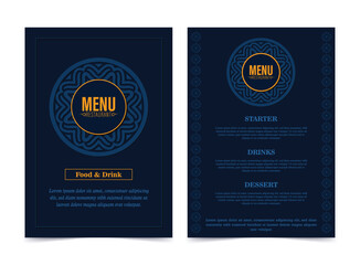 Menu Layout with ornamental Elements
