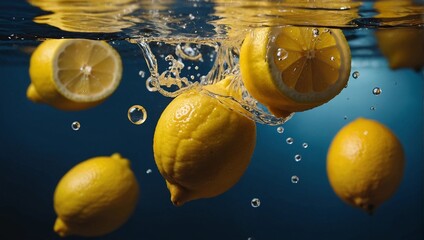 lemons in a water
