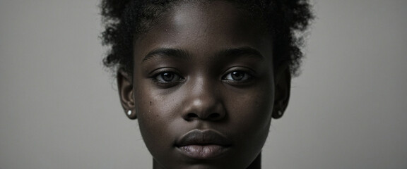 Portrait of a black teen