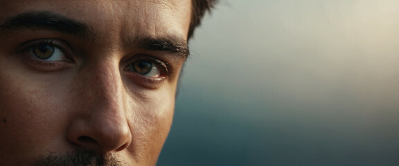 Close-up of a man's face