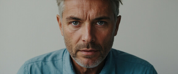 A man with a surprised expression
