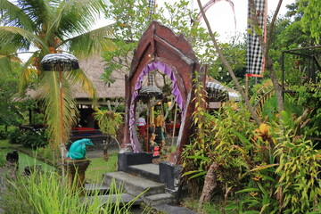 Obraz premium traditional green garden Bali, Indonesia