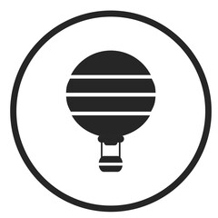 Silhouette of hot air balloon icon