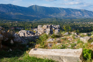 Fototapeta na wymiar Panoramic view on Kotor and Boka Kotorska Bay, Montenegro