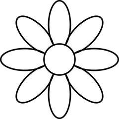 Minimal Thin Line Flower Icon