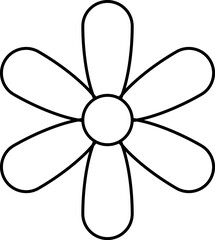 Minimal Thin Line Flower Icon