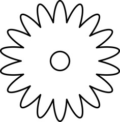Fototapeta premium Minimal Thin Line Flower Icon