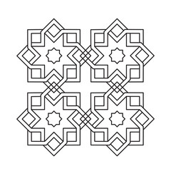 Islamic Geometric Outline Pattern