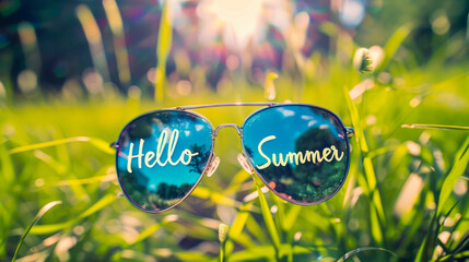 Hello summer background, beach, sea holiday