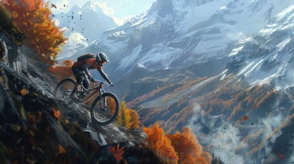 mountain biking through immersive photos, where the rush of wind in your hair accompanies your descent down challenging trails, showcasing your skill and agility.
