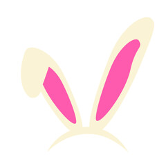 Happy Easter Egg Rabbit and Cute Bunny Ear