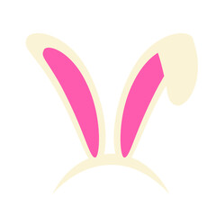 Happy Easter Egg Rabbit and Cute Bunny Ear