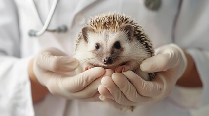 hedgehog in hands