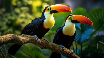 toucans on a tree