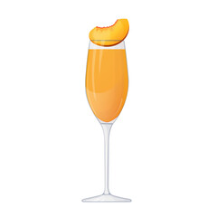 Bellini cocktail. alcoholic drink, hand drawn in cartoon style.