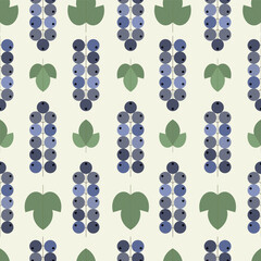 Summer seamless pattern with currant berries. - 775736825