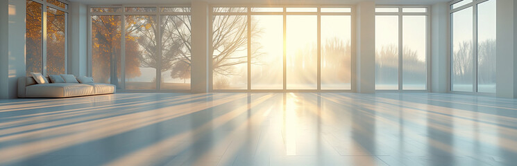 Sunlit open room at Sunrise