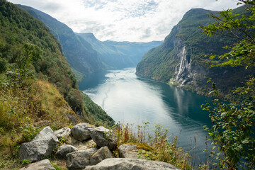 Wasserfall im Geirangerfjord - Norwegen