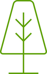 Pine Tree Line Icon
