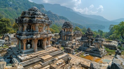 Historical Sites: Photograph ancient ruins, temples, and archaeological sites - obrazy, fototapety, plakaty