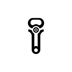 Bottle Opener flat vector icon. Simple solid symbol isolated on white background