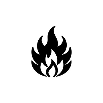 Fire Flames flat vector icon. Simple solid symbol isolated on white background