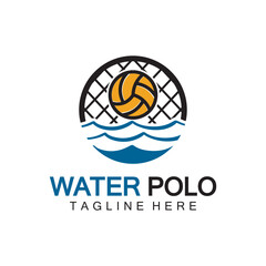 Water polo logo vector icon design. logo sport water polo
