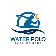 Water polo logo vector icon design. logo sport water polo