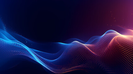 Abstract wavy particles background