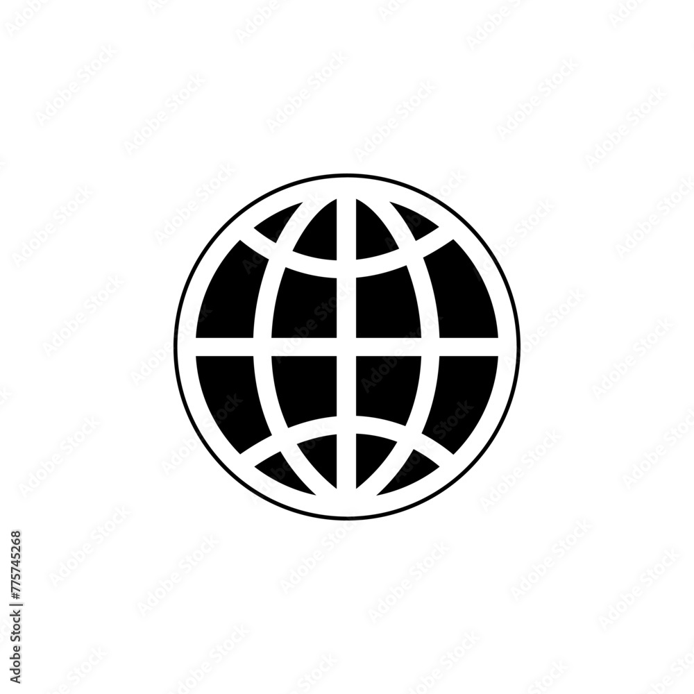 Poster planet orbit flat vector icon. simple solid symbol isolated on white background