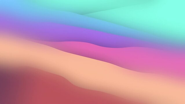 Live wallpaper animation from wavy shapes filled colorful wavy shapes, 4K abstract animated background