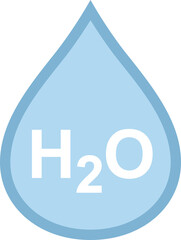 H2O drop clip art icon isolated